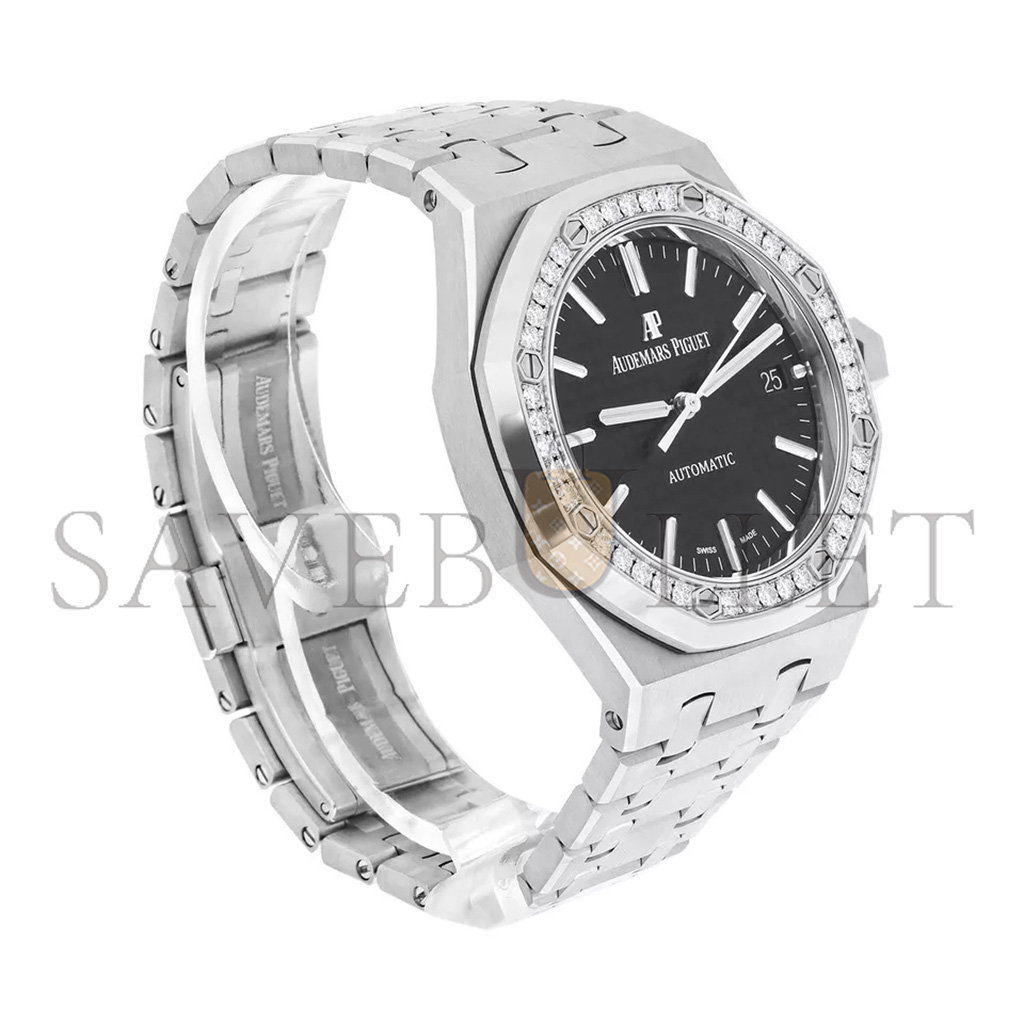 audemars p*g*et royal oak ladies 37 automatic Di*m*nd bezel watch 15451st.zz.1256st.01